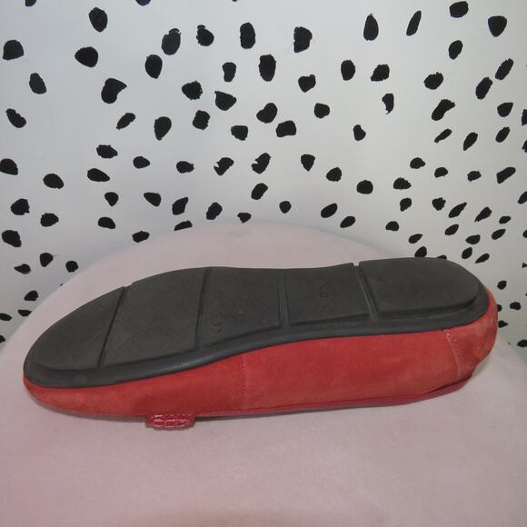 Vionic Red Suede Kenya Gold Horsebit Slip On Loafers - Picture 9 of 9